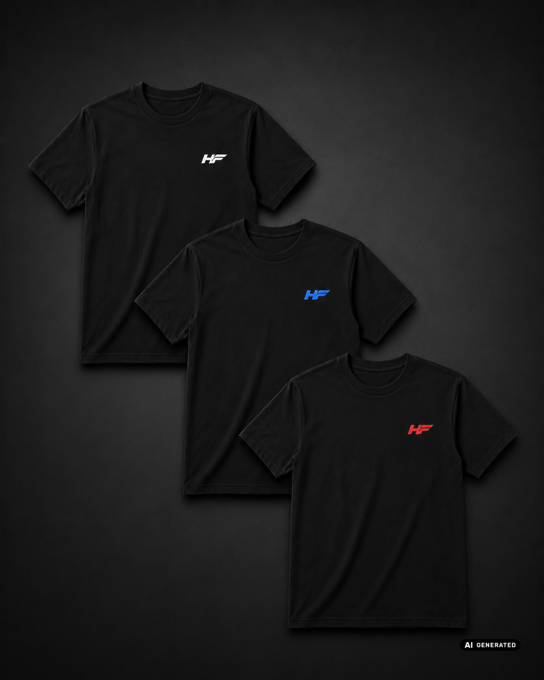 Performance Basic T-Shirt 3er-Set – Black
