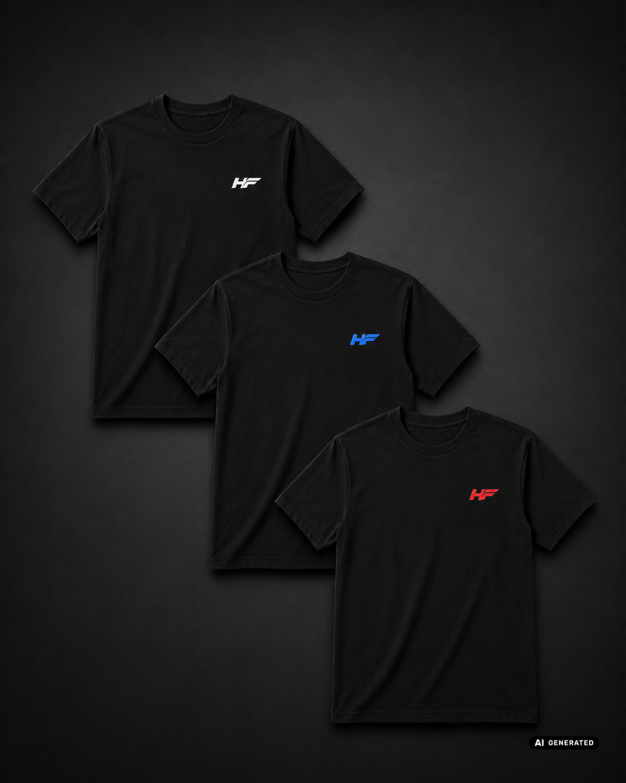 Performance Basic T-Shirt 3er-Set – Black