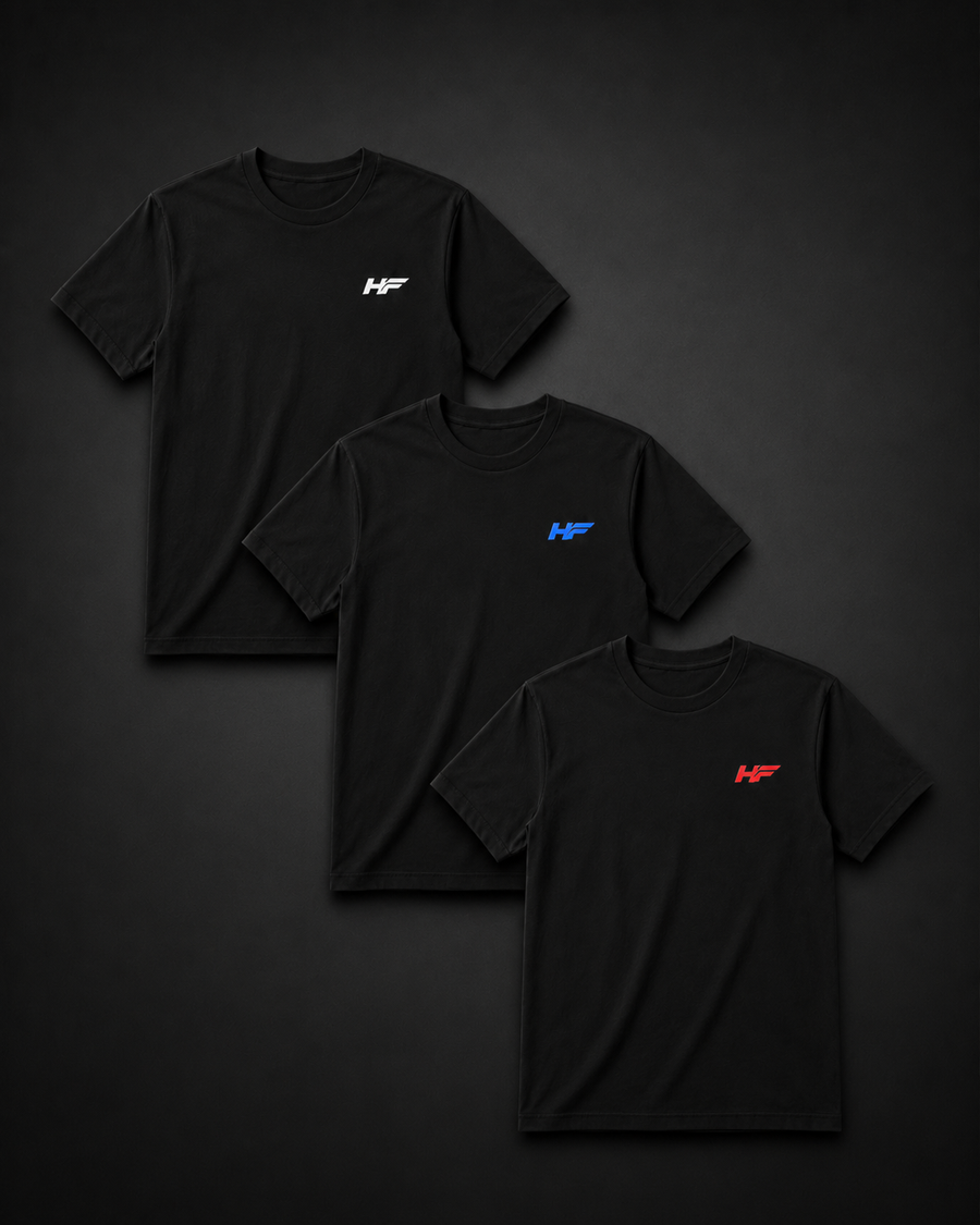 Performance Basic T-Shirt 3er-Set – Black